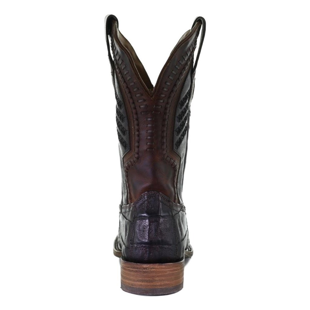 Corral Western Boots Mens Square Toe Caiman Tail Vamp Brown A3878 Image 4