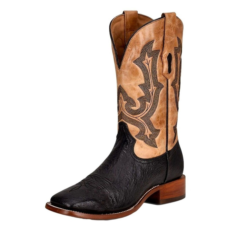 Corral Western Boots Mens Ostrich Embroidery Black Honey A4147 Image 1