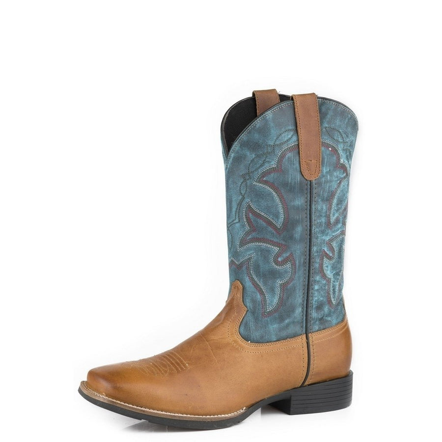 Roper Western Boots Mens Monterey Square Toe Tan 09-020-0904-0892 TA Image 1