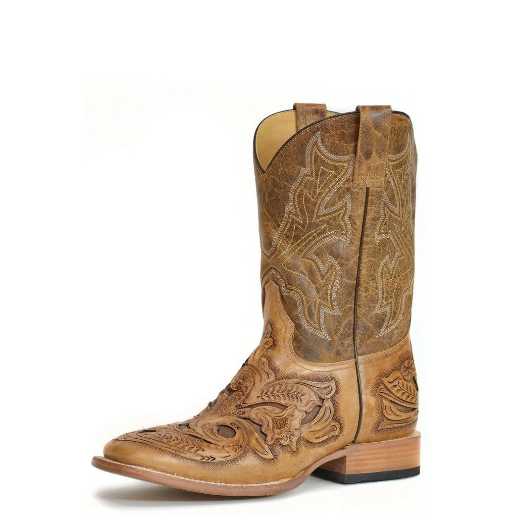 Stetson Western Boots Mens Wicks Square Toe Brown 12-020-8861-3811 BR Image 1