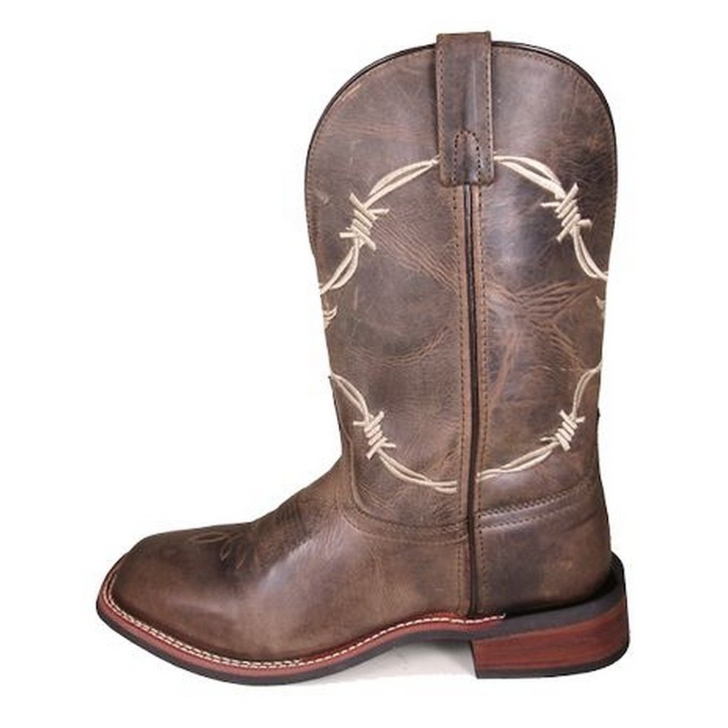 Smoky Mountain Western Boots Mens Logan Leather Barbed Wire Brown 4075 Image 1