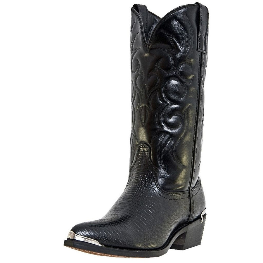 Laredo Western Boots Mens Cowboy Atlanta Faux Lizard Print Black 68085 Image 1