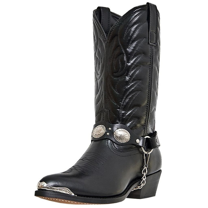 Laredo Western Boots Mens Tallahassee Silver Toe Plate Black 6770 Image 1