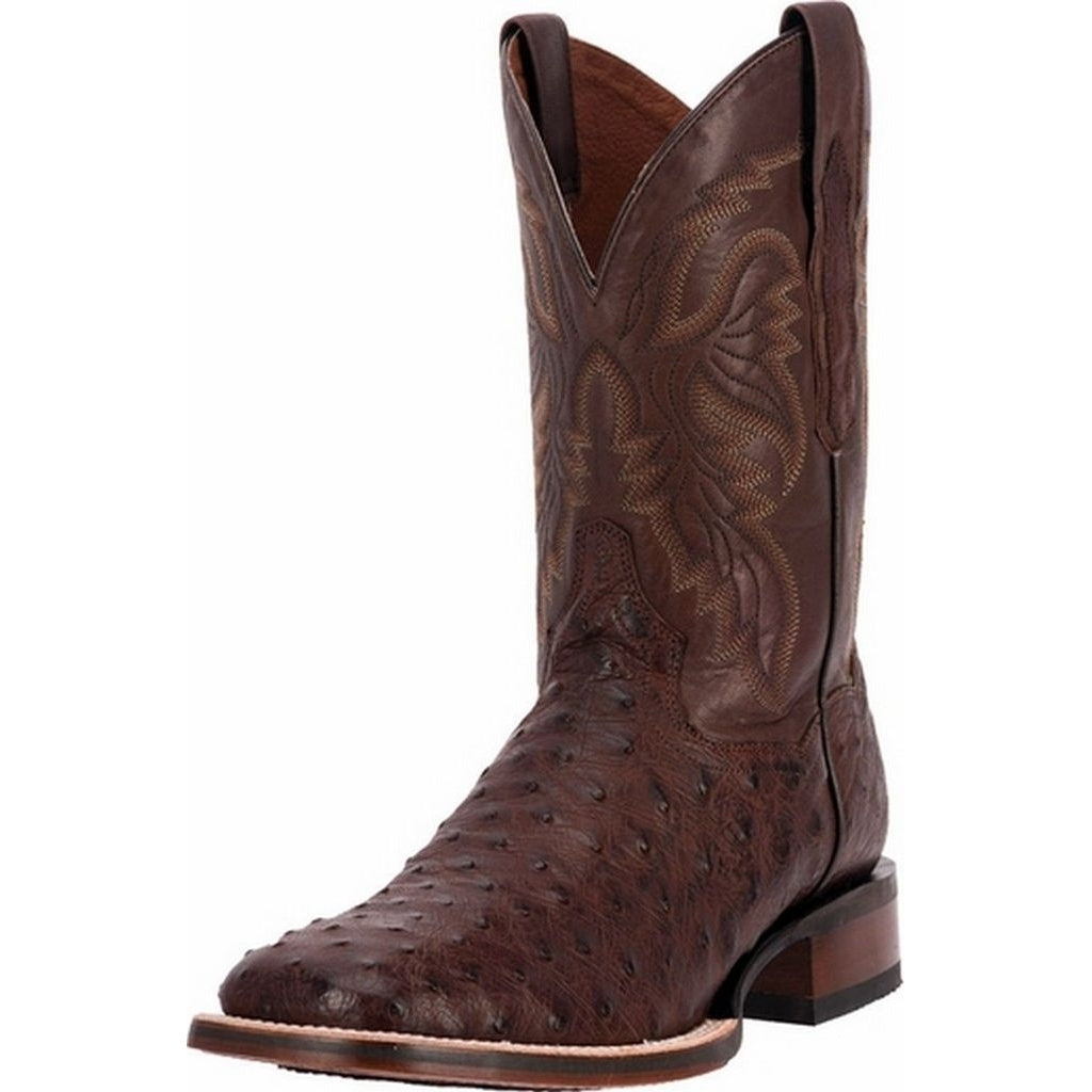 Dan Post Western Boots Mens 11" Alamosa Quill Ostrich Chocolate DP3875 Image 1