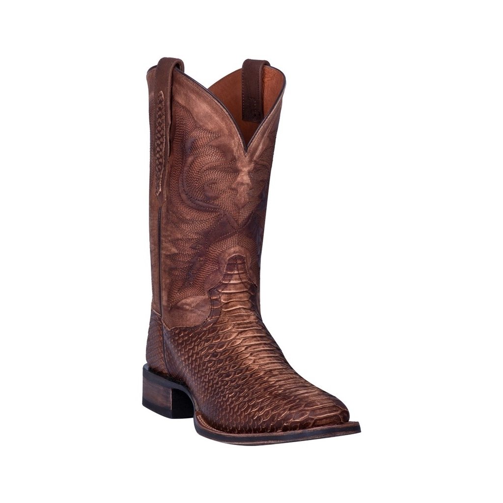 Dan Post Western Boots Mens KA Python Print Square Toe Saddle DP4526 Image 1