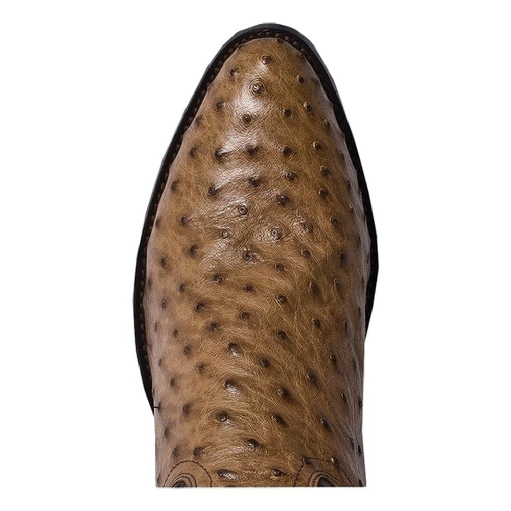 Dan Post Western Boots Mens Tempe Full Quill Ostrich Brown DP2323 Image 2