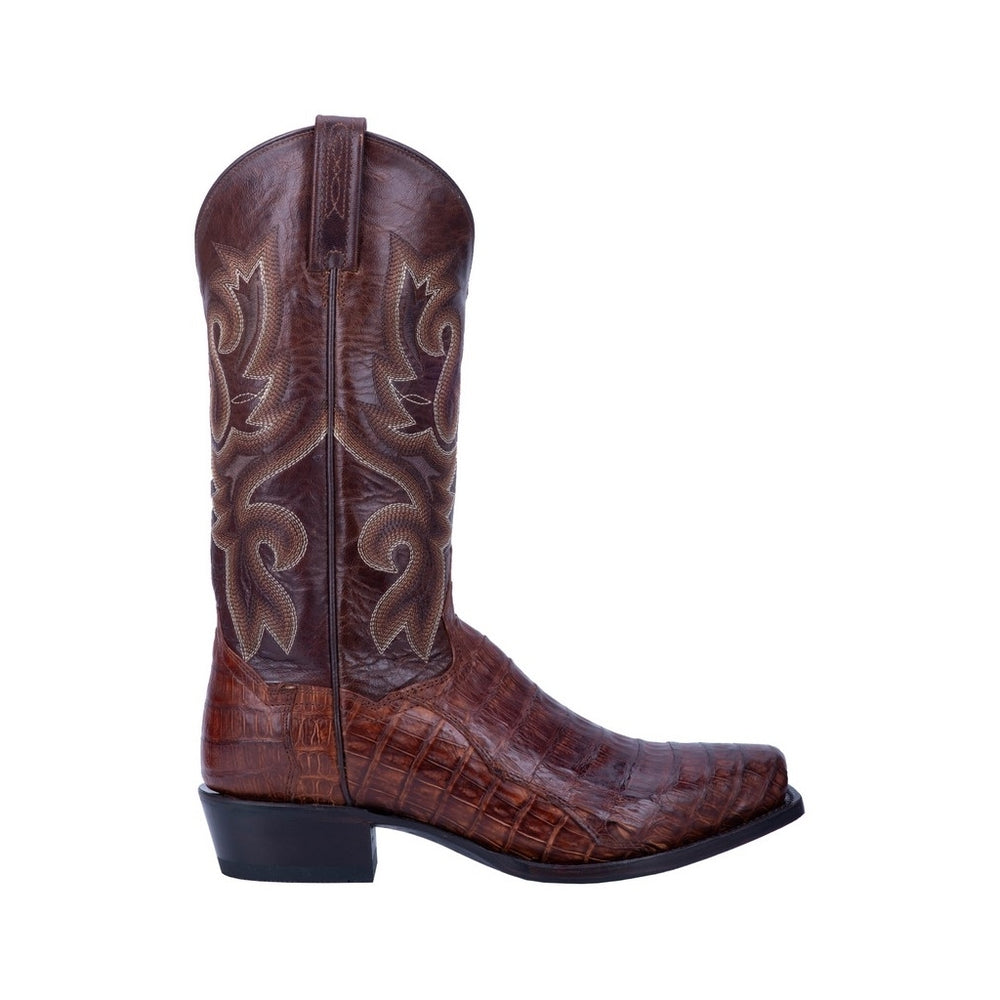 Dan Post Western Boots Mens Bayou Caiman Tail 13" Brown DP3074 Image 2