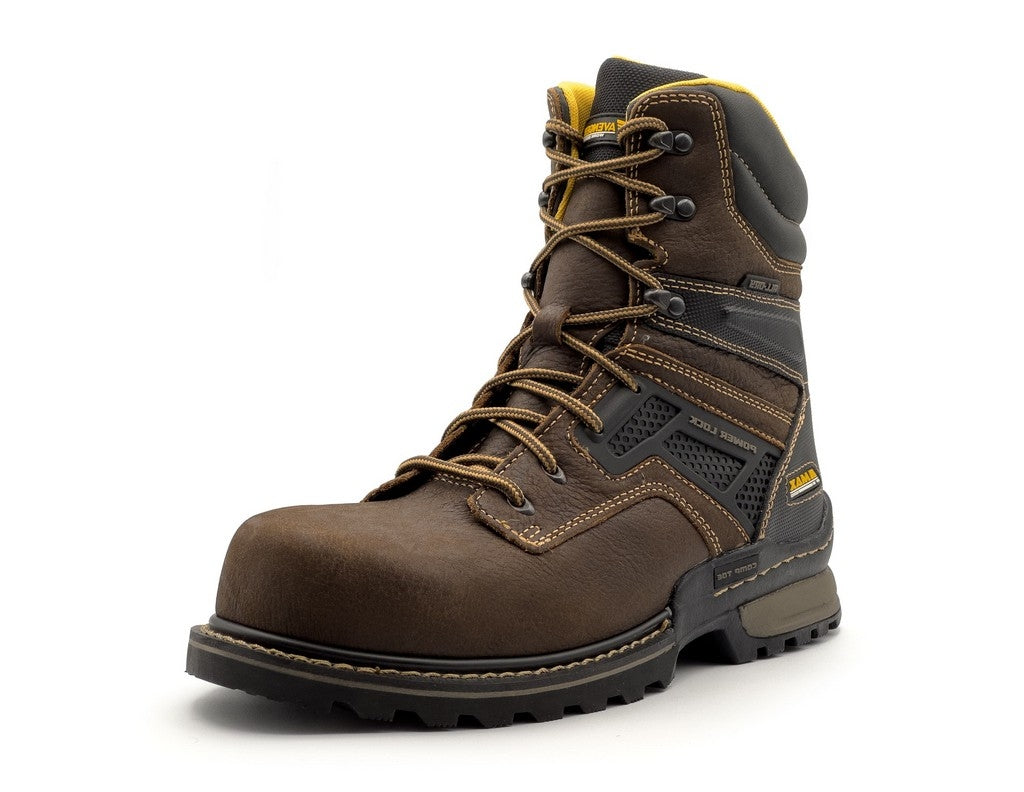 Avenger Work Boots Mens A-Max Dozer 8" WP Composite Toe Brown 8710 Image 1