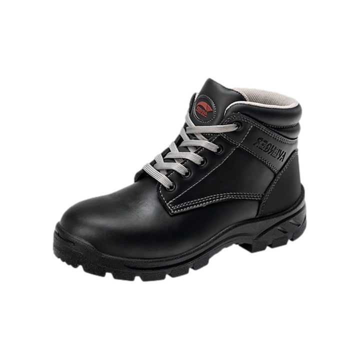 Avenger Work Boots Womens Lace Up Steel Toe Builder Black A8050 Image 1