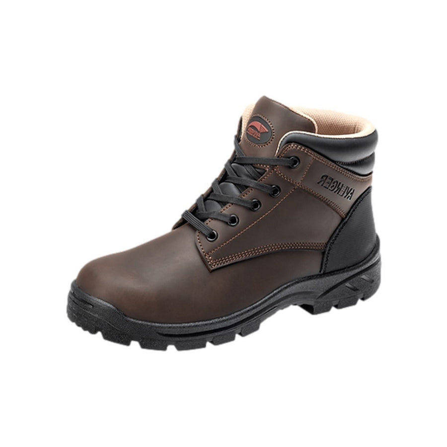 Avenger Work Boots Mens Steel Toe Waterproof Builder Brown A8001 Image 1