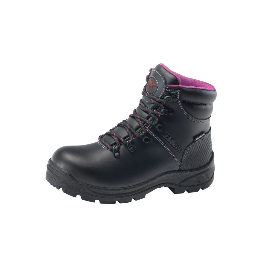 Avenger Work Boots Womens Round Soft Toe Leather Black A8674 Image 1