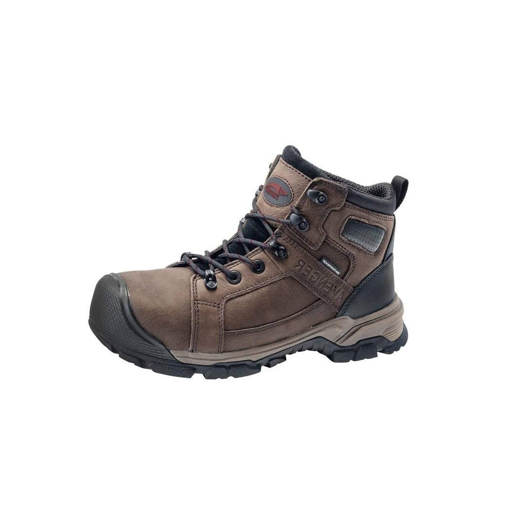 Avenger Work Boots Mens Leather Abrasion Resistant Brown A7336 Image 1