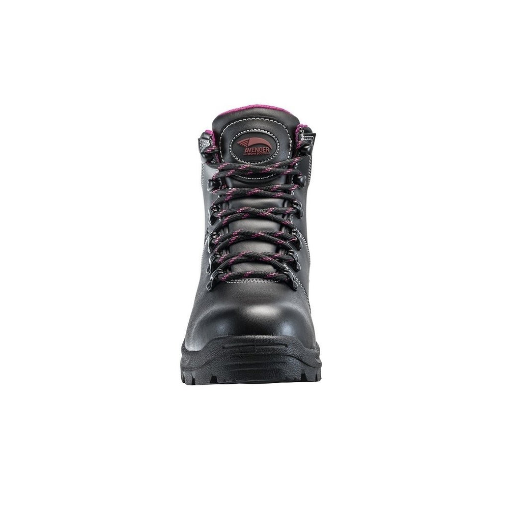 Avenger Work Boots Womens Waterproof Defined Heel Black A8124 Image 2