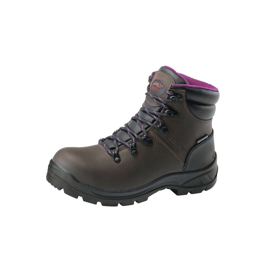 Avenger Work Boots Womens Slip Resistant Waterproof Brown A8125 Image 1