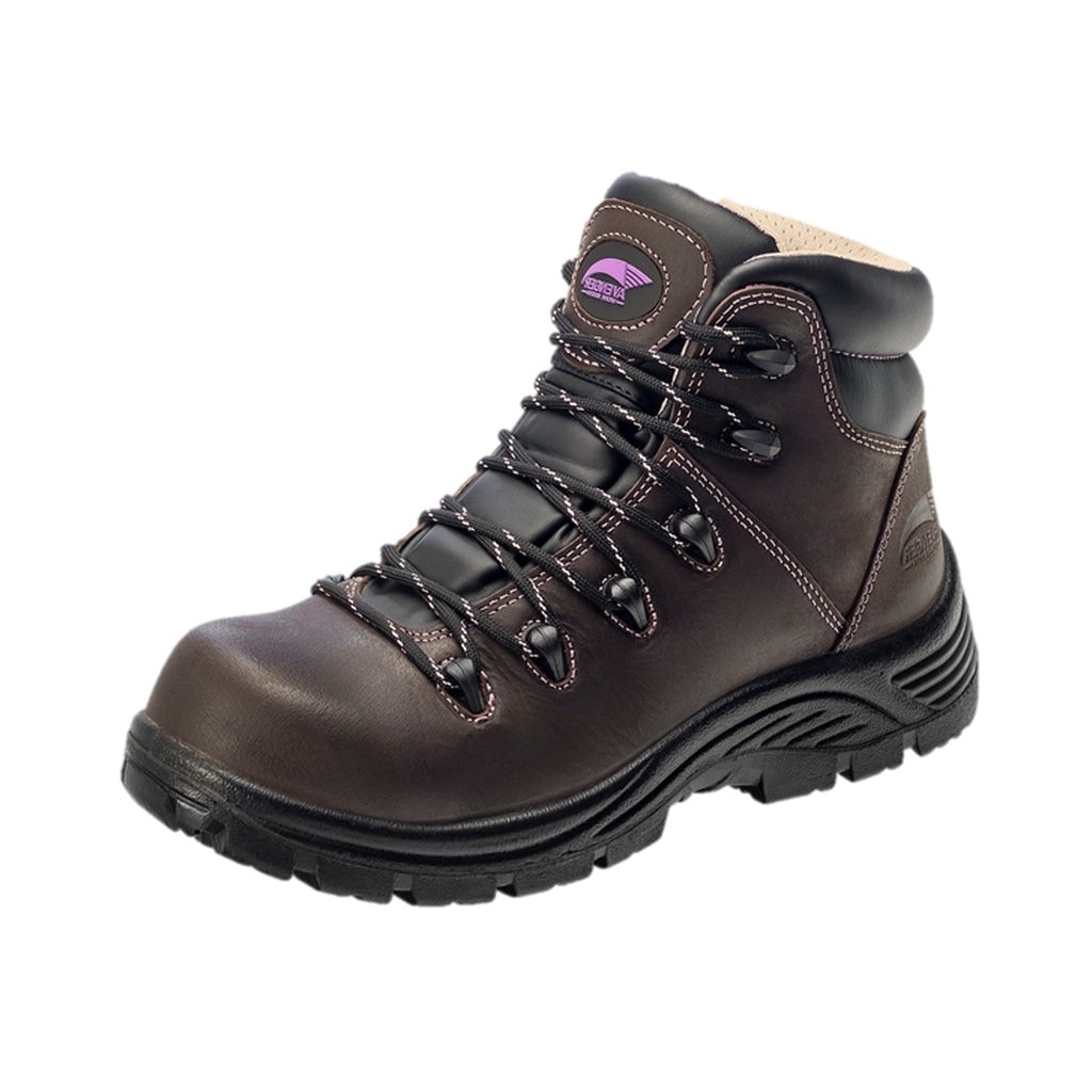 Avenger Work Boots Womens Framer Lace Leather Waterproof Brown 7130 Image 1