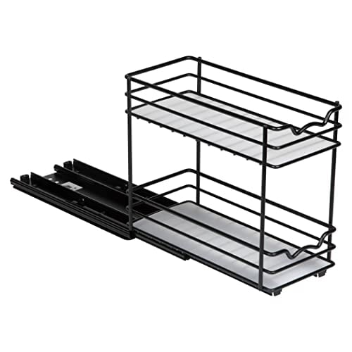 Heavy Duty Pull Out Spice Rack Organizer Cabinet Black Finish 8 Inch Clearance Image 7