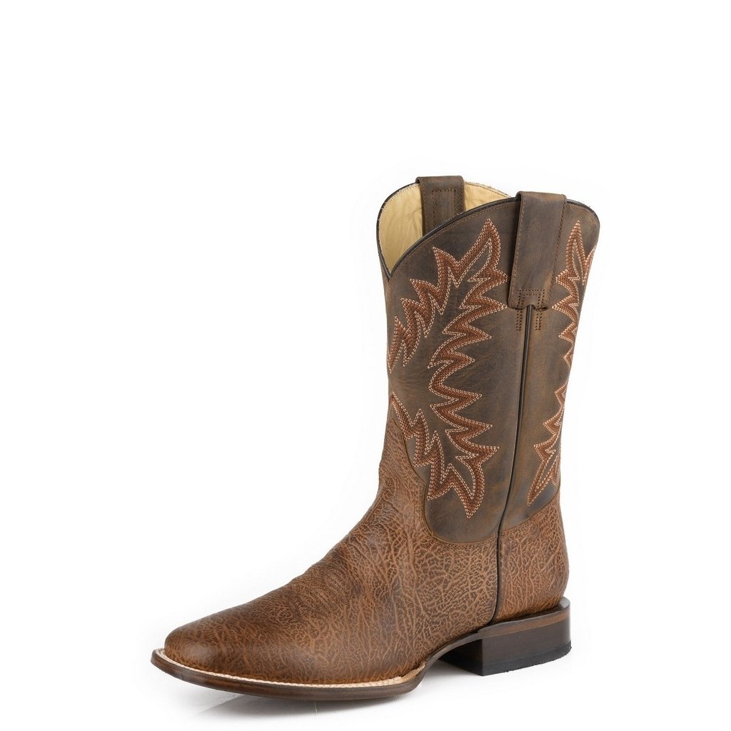 Stetson Western Boots Mens Square Cole Brown 12-020-8911-4089 BR Image 1