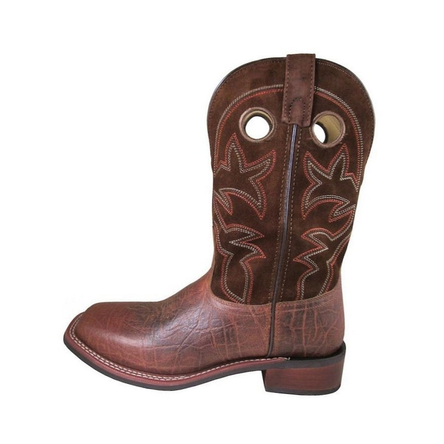 Smoky Mountain Western Boots Mens Flint Square Leather Brown 4210 Image 1