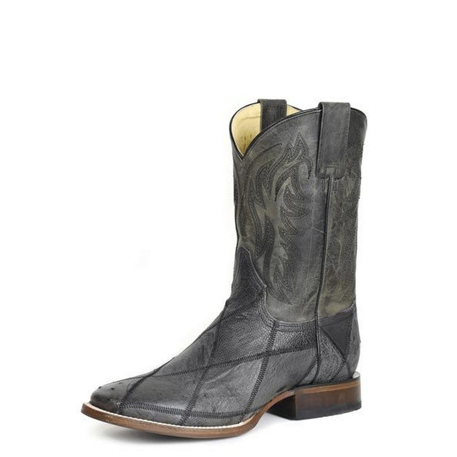 Roper Western Boots Mens Ostrich Exotic Gray 09-020-6503-8585 GY Image 1