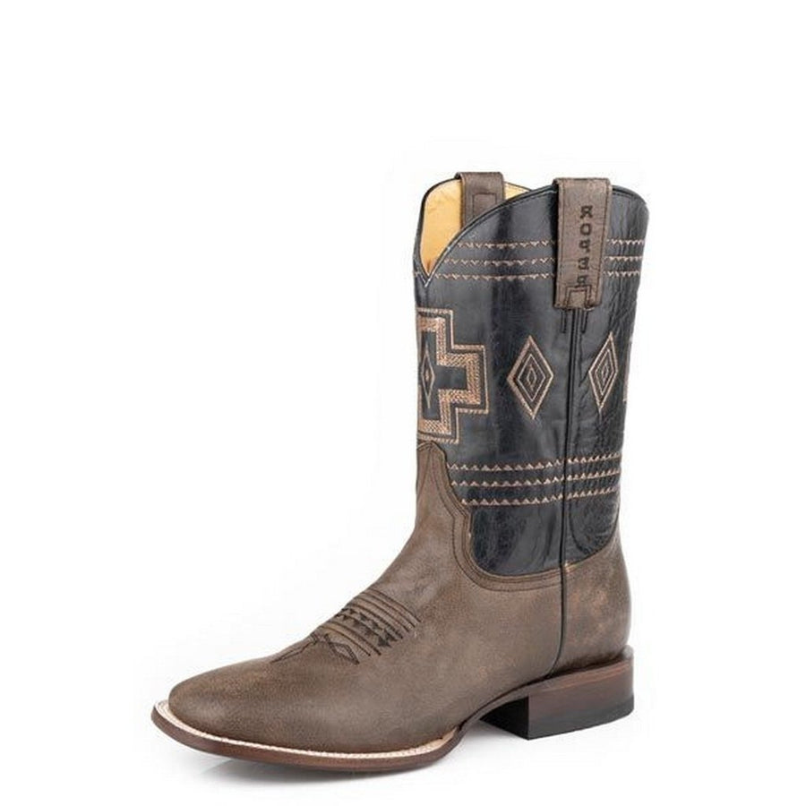 Roper Western Boots Mens Cowboy Aztek 2 Tan 09-020-7016-8638 TA Image 1