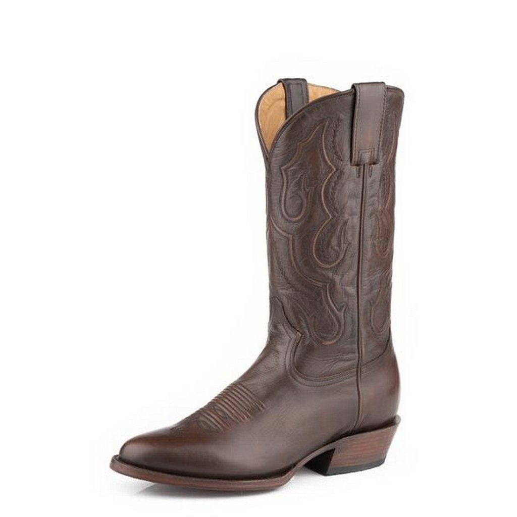 Stetson Western Boots Mens Carlisle Leather Brown 12-020-7311-4077 BR Image 1