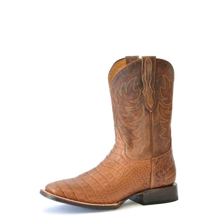 Stetson Western Boots Mens Leather Exotic Brown 12-020-8818-4047 BR Image 1