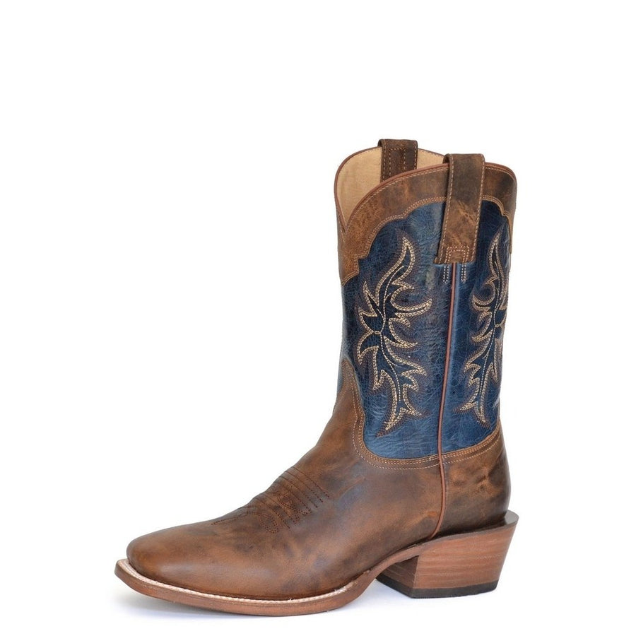 Roper Western Boots Mens Ride Em Cowboy Tan 09-020-8027-8499 TA Image 1