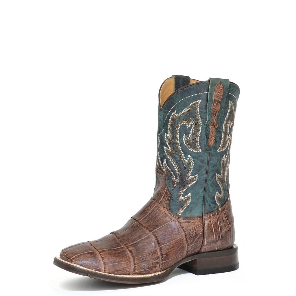 Stetson Western Boots Mens Alligator Brown 12-020-8819-3884 BR Image 1