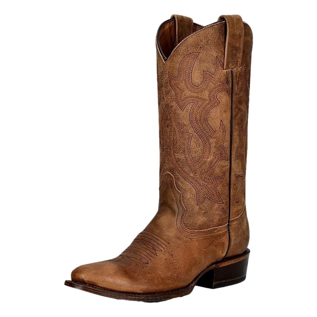 Circle G Western Boots Mens Embroidery Leather Pull On Tan L5888 Image 1