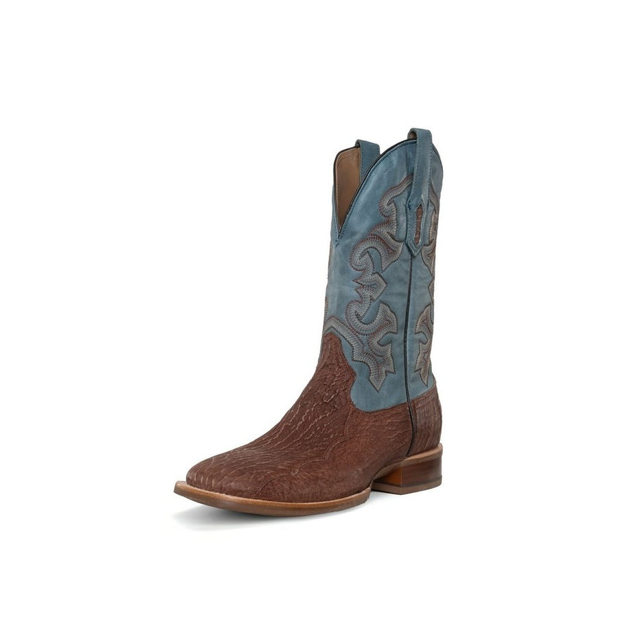 Corral Western Boots Mens Shark Embroidery Wide Square Toe Honey A4421 Image 1