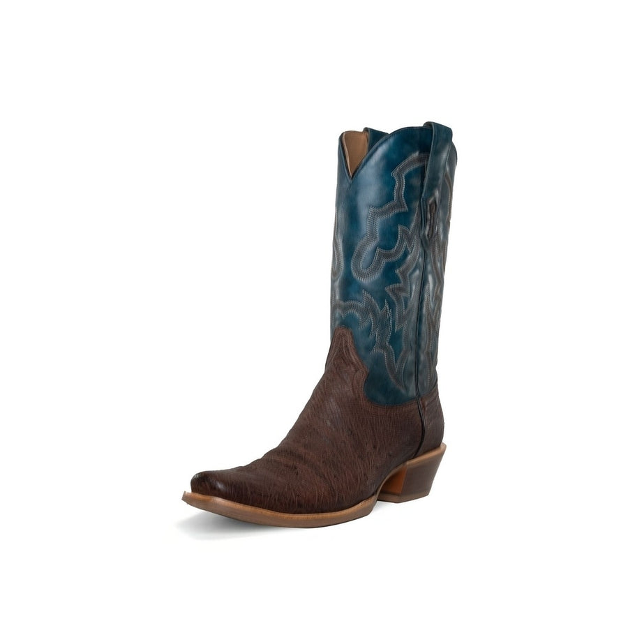 Corral Western Boots Mens Ostrich Embroidery Snip Brown A4402 Image 1