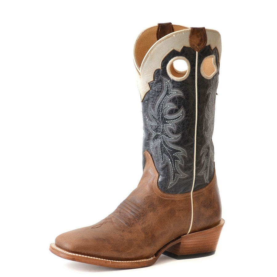 Roper Western Boots Mens Ride Em Cowboy Tan 09-020-7027-8425 TA Image 1