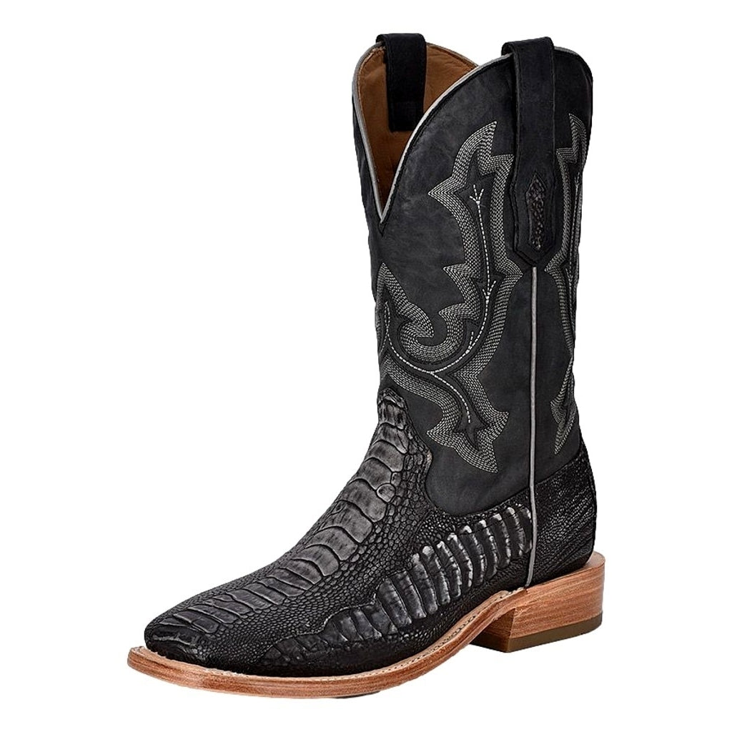 Corral Western Boots Mens Ostrich Leg Embroidery Black A4291 Image 1