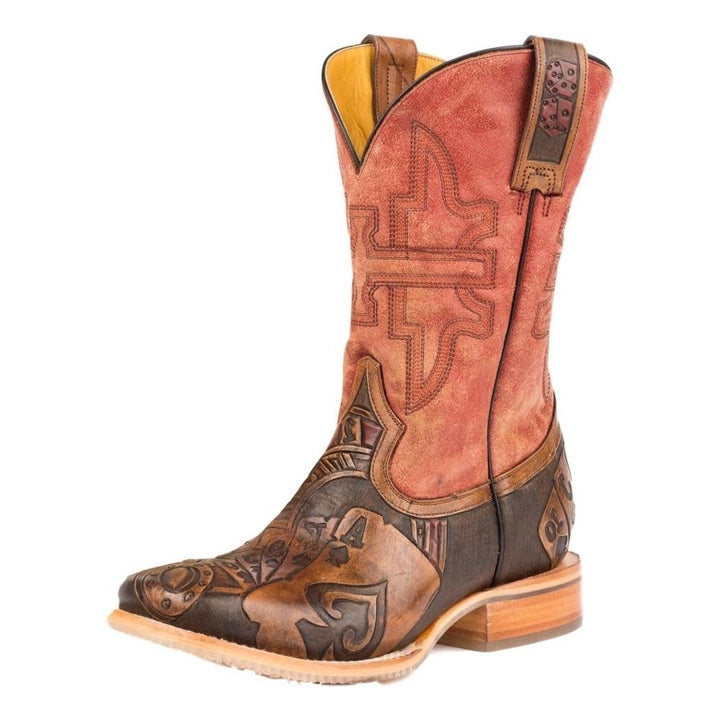 Tin Haul Western Boots Mens The Gambler Brown 14-020-0007-0333 BR Image 1