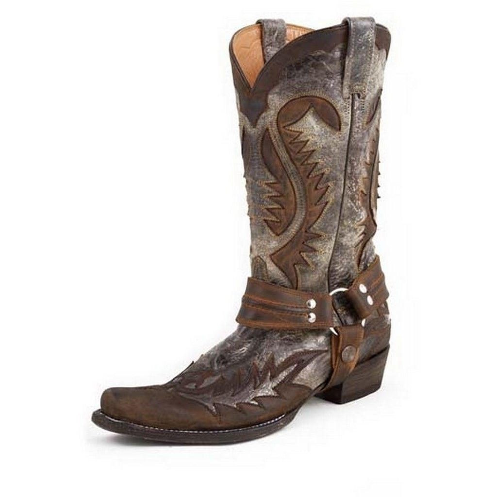 Stetson Western Boots Mens 13" Shaft Crackle Brown 12-020-6104-0592 BR Image 1