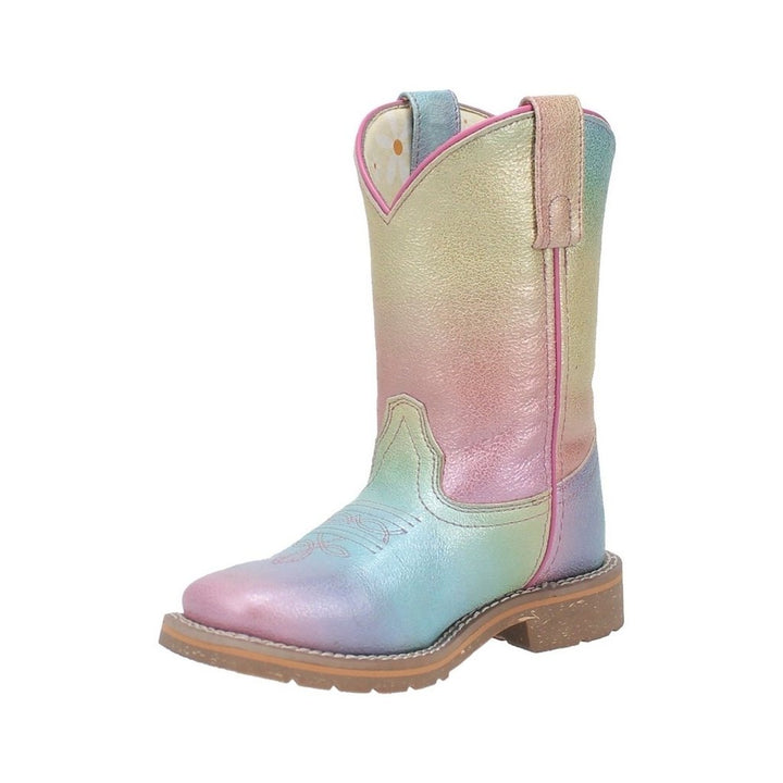 Dan Post Western Boots Girls 8" Pull On Ombre Rainbow Multi DPC2977 Image 1