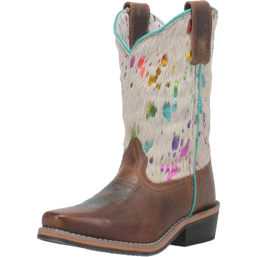 Dan Post Western Boots Girls Rumi 9" Pull On Rainbow Brown DPC3908 Image 1