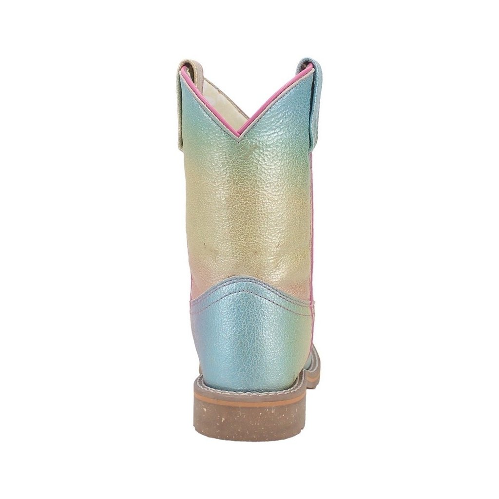 Dan Post Western Boots Girls 8" Pull On Ombre Rainbow Multi DPC2977 Image 4