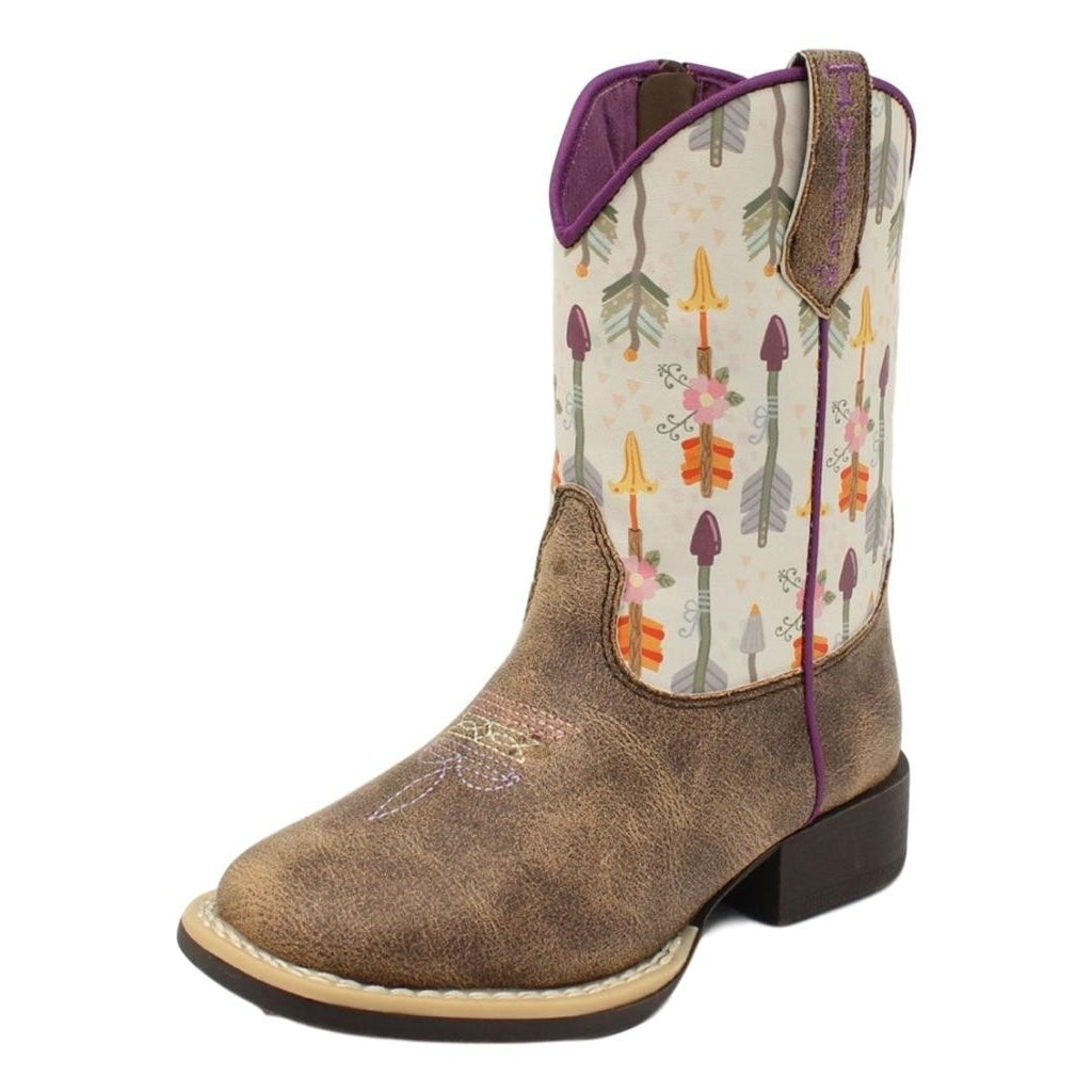 Twister Western Boots Girls Hannah Arrow Flower Print Zipper 4413402 Image 1