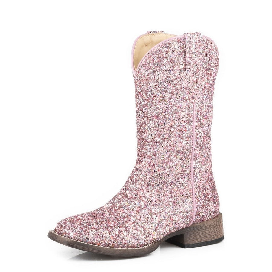 Roper Western Boots Girls Glitter Galore Pink 09-018-1903-2814 PI Image 1