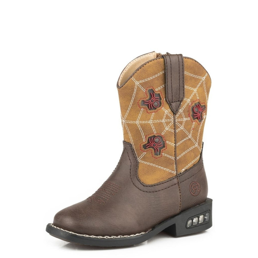 Roper Western Boots Boys Spidie Design Brown 09-017-1203-2816 BR Image 1