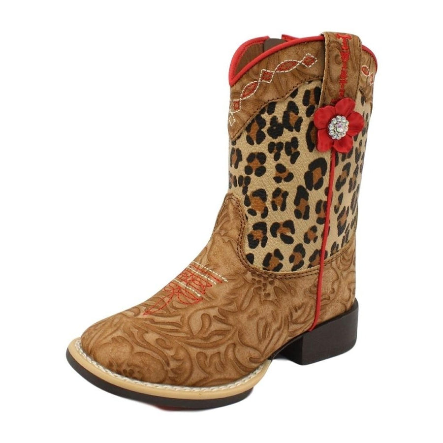 Twister Western Boots Girls Avery Square Toe Leopard Print 4443308 Image 1