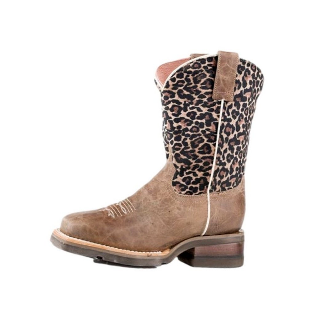 Roper Western Boots Girls Cheetah Square Toe Brown 09-017-7023-8260 BR Image 1