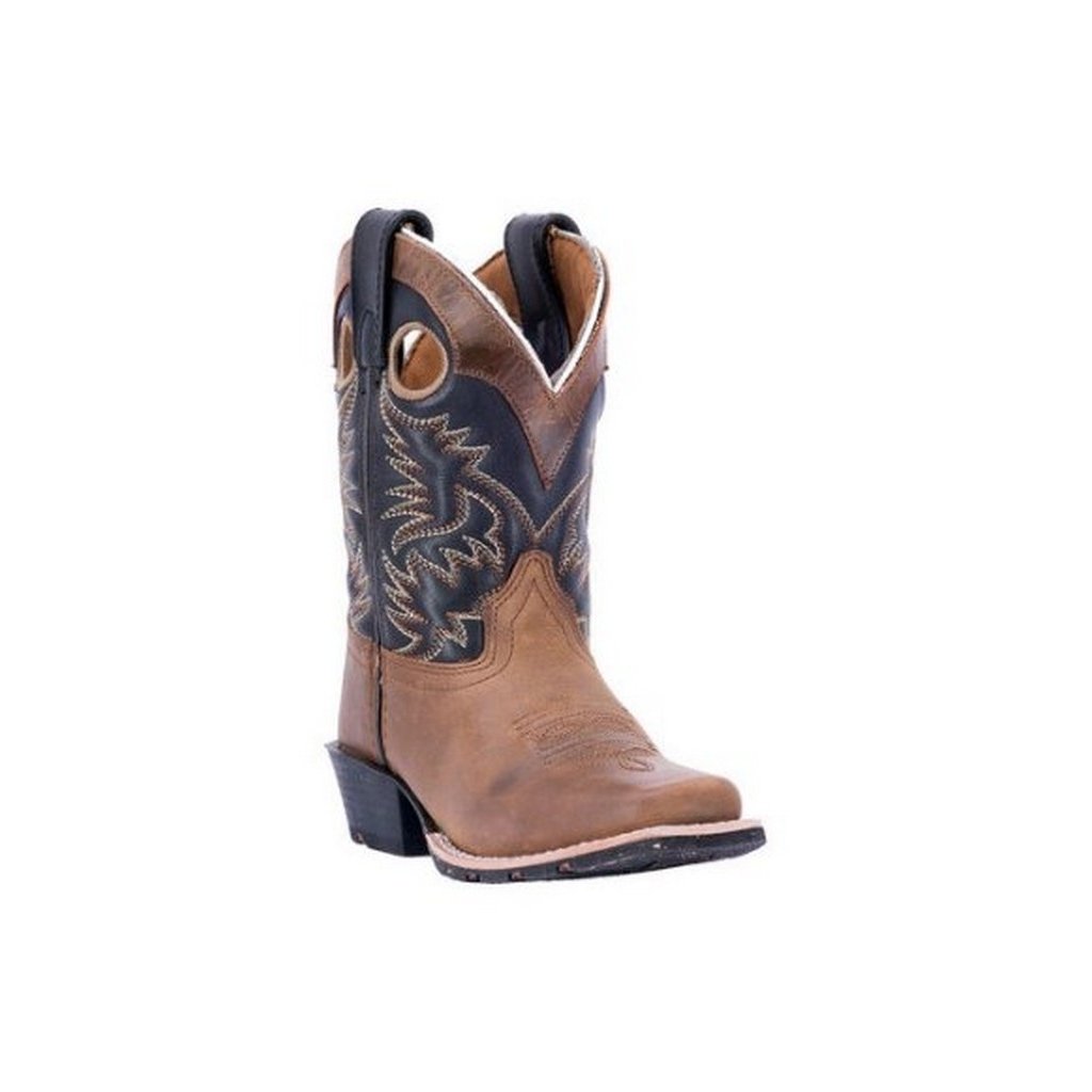 Dan Post Western Boots Boys Rascal Cowboy Square Brown Black DPC3940 Image 1