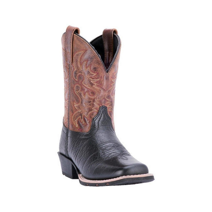 Dan Post Western Boots Boys 8" Pull On Little River Black Rust DPC2944 Image 1