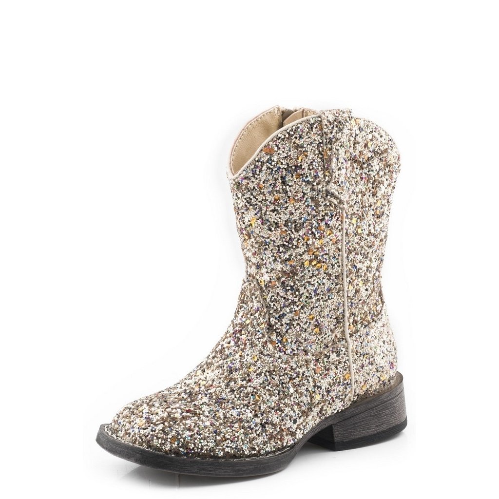 Roper Western Boots Girls Glitter Galore Tan 09-017-1903-2994 TA Image 1