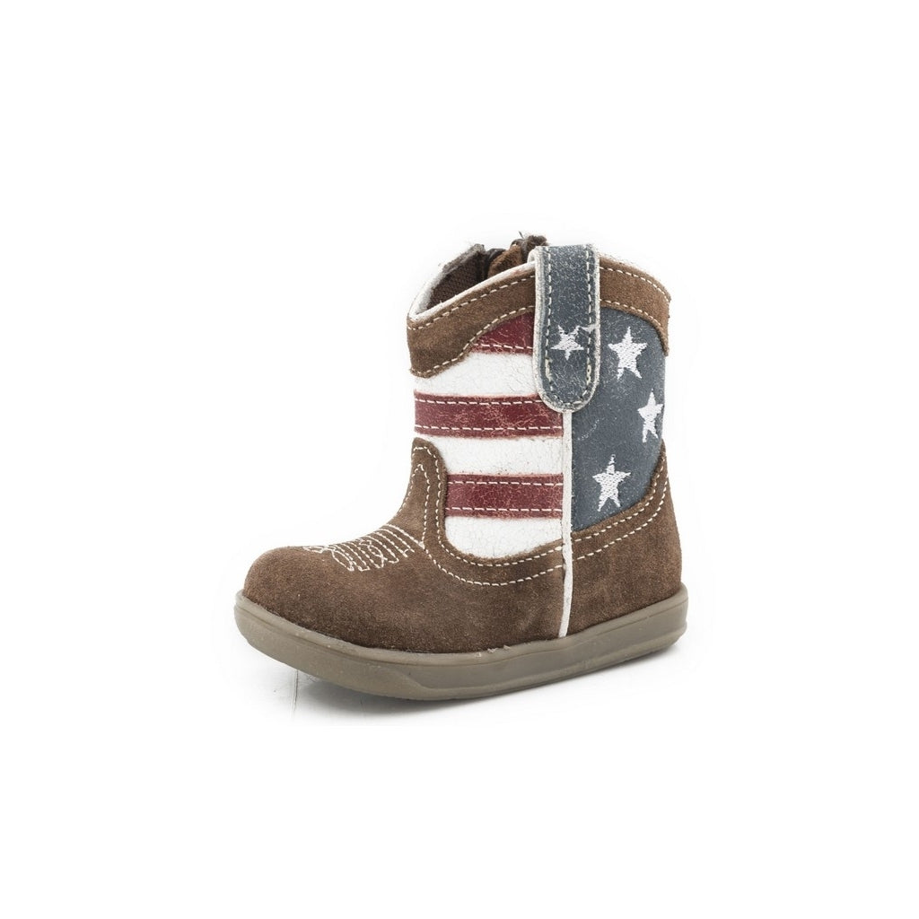 Roper Western Boots Boys American Flag Cowbabies 09-016-0903-2985 BR Image 1