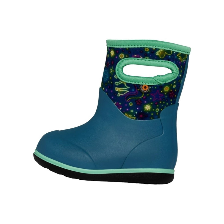 Bogs Outdoor Boots Girls Baby Classic Neon Unicorn Indigo Multi 73126I Image 1