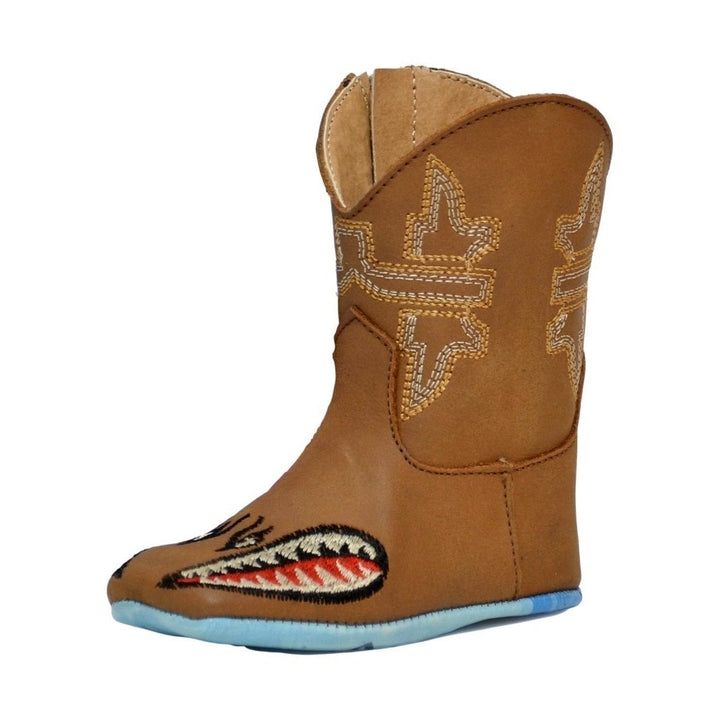 Tin Haul Western Boots Boys Sharky Zipper Tan 14-016-0007-1693 TA Image 1