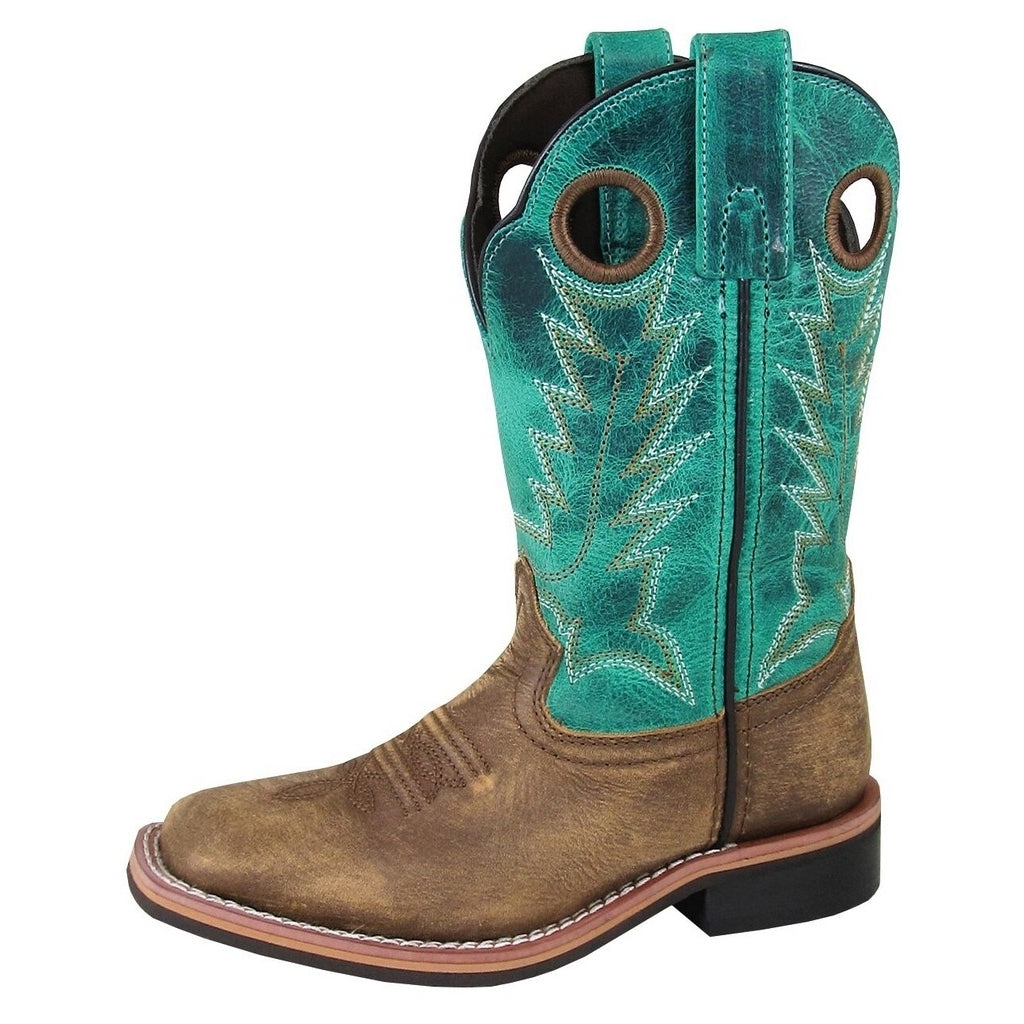 Smoky Mountain Western Boots Boys Jesse Brown Turquoise 3851Y Image 1